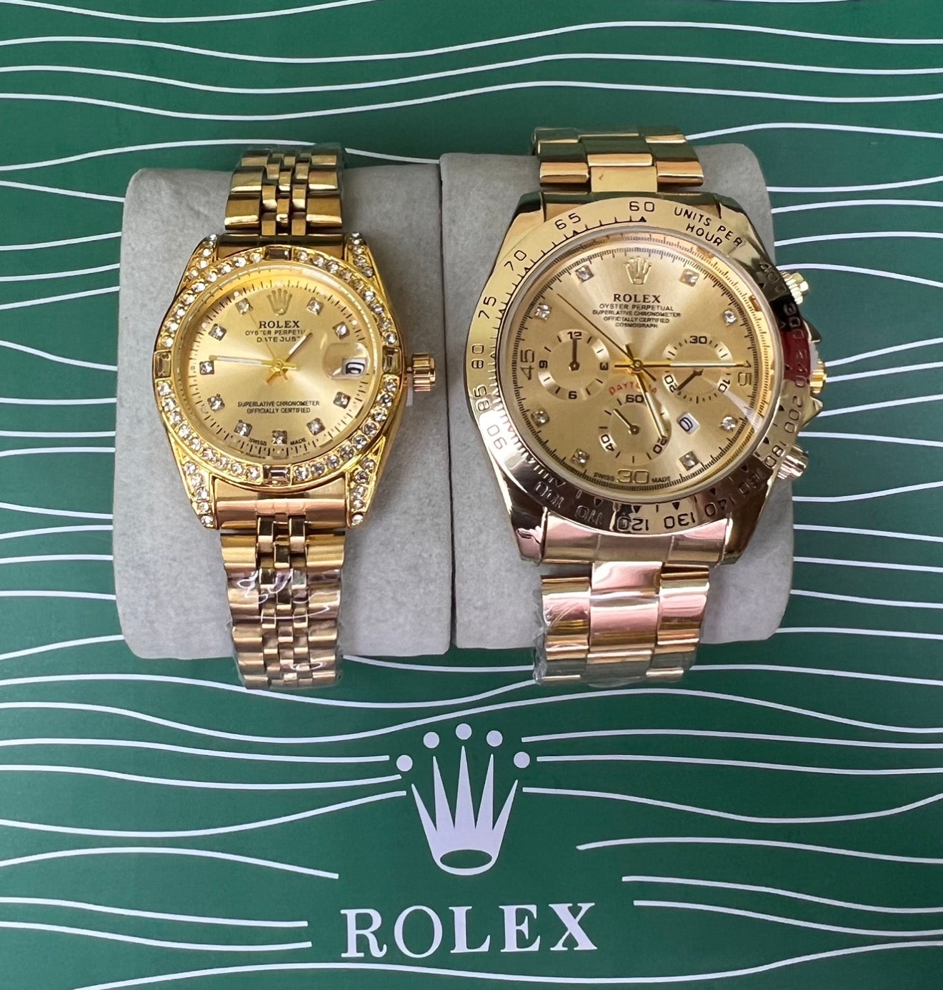 Set de Relojes de Pareja Estilo Rolex