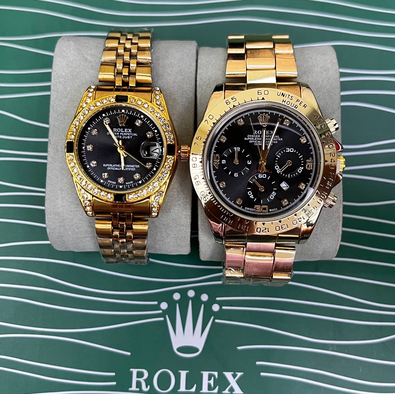 Set de Relojes de Pareja Estilo Rolex